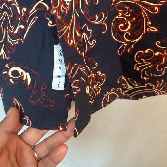 Kalmin Ross Elegant Black and Red Paisley Men's Shirt - Picture 4 of 9